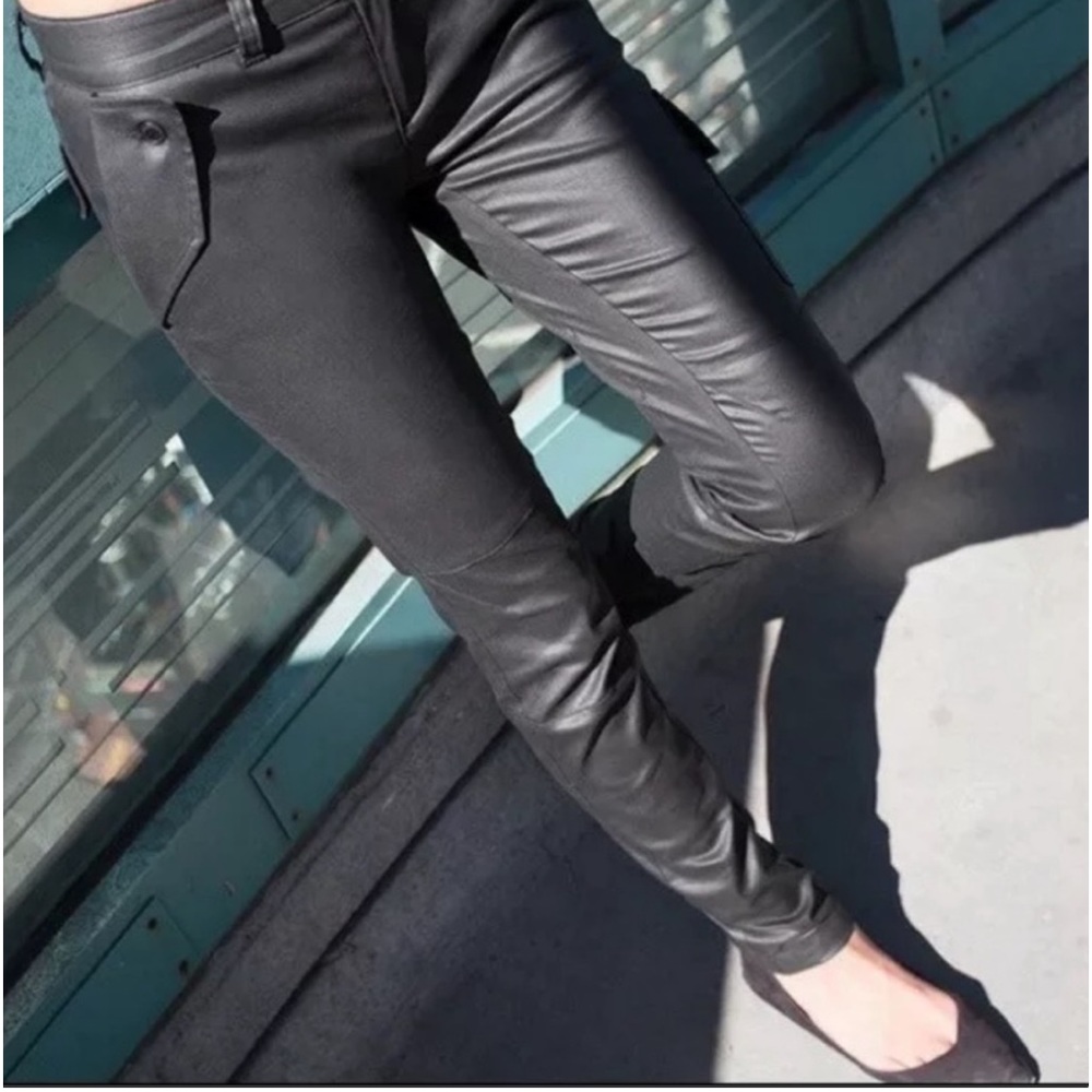 Betabrand Coated Japants Moto Style Pants Size 27